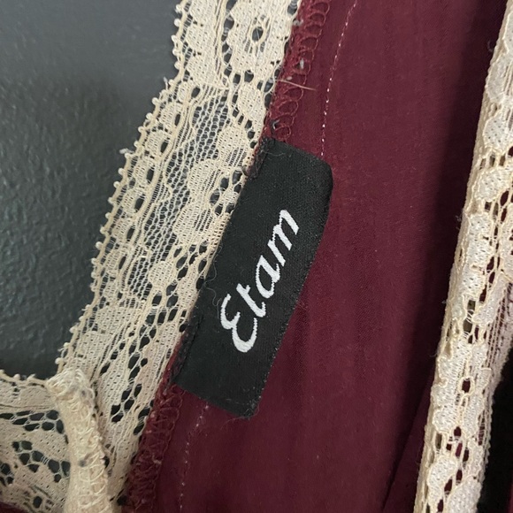 Etam burgundy mini lace dress - Picture 2 of 4